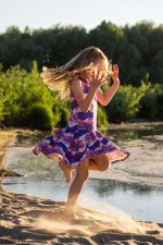 Purple School of fish tennis sleeveless dress - Image 2