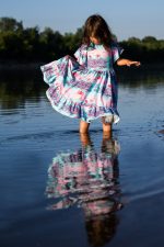 Sukienka z falbanami Różowa Ławica - obrazek 2