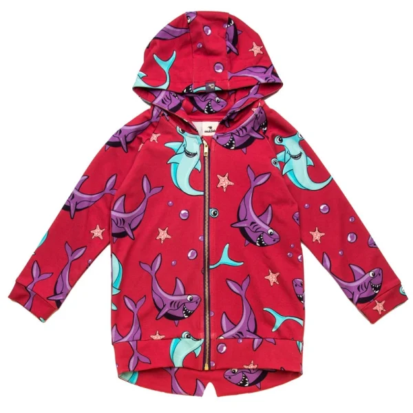 Red Sharks Zip Hoodie