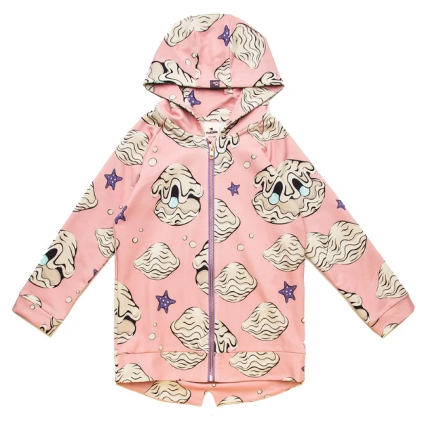 Pink Clams Zip Hoodie