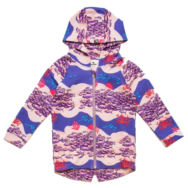 Purple School of fish Zip Hoodie