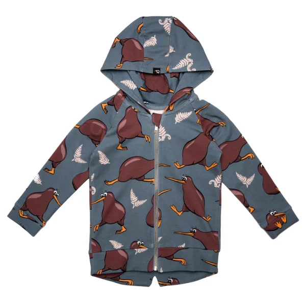 Blue Kiwi Zip Hoodie