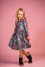 Sukienka z długim rękawem Niebieski Kiwi - obrazek 2