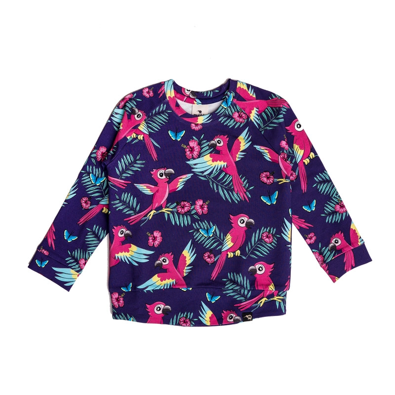 273 Purple Parrot Sweatshirt - Image 1