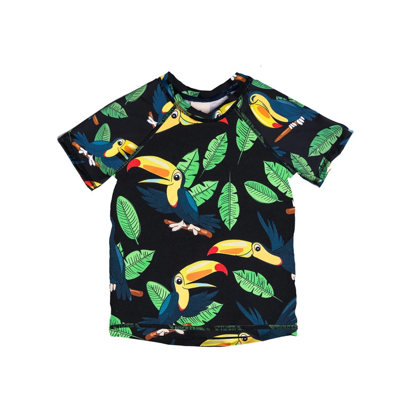 366 Black Toucan swim shirt UPF50+ - Image 1