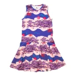 Purple School of fish tennis sleeveless dress