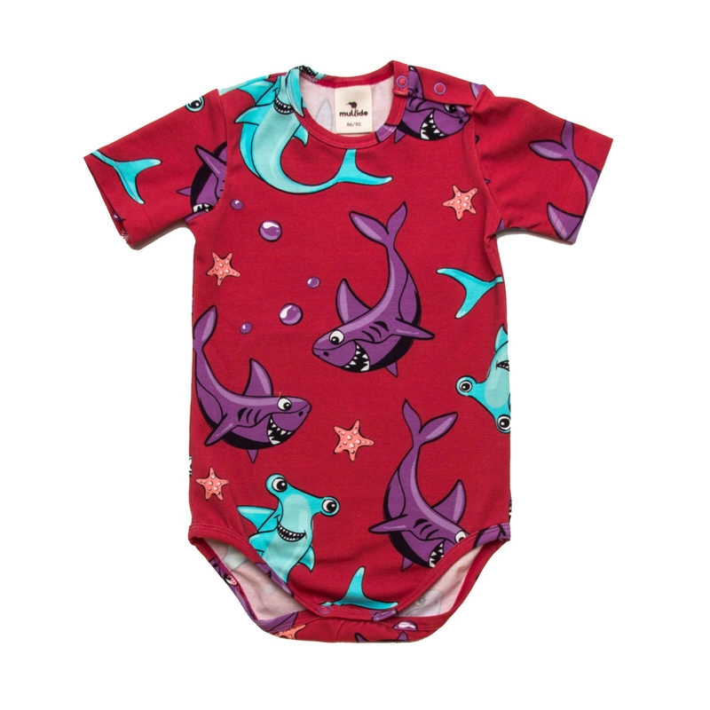 901 Bodysuit Red Sharks - Image 1