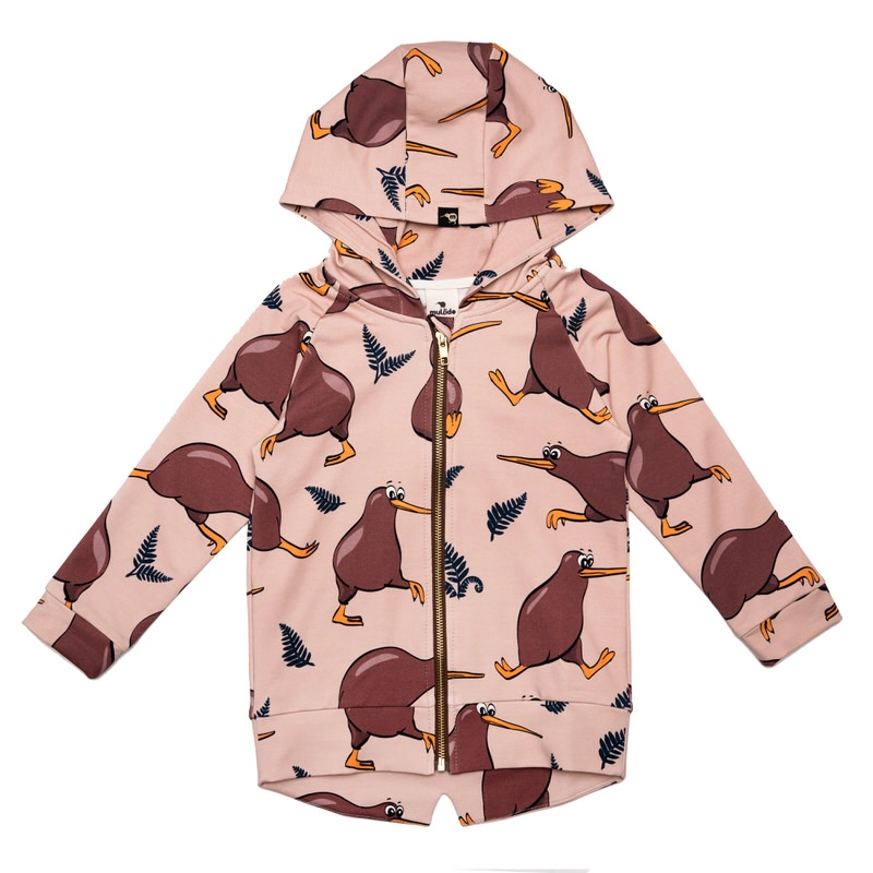 aw23hokisa Sand Kiwi Zip Hoodie - Image 1