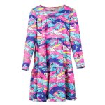 Sukienka marszczona Różowy Narwal