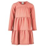 Peach LS A-line dress
