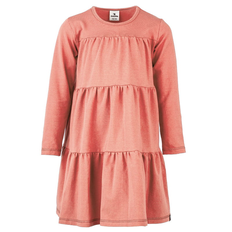 aw24adpeba Sukienka marszczona Brzoskwiniowa Basic - obrazek 1