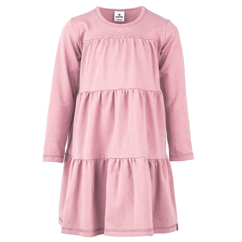 aw24adpiba Sukienka marszczona Brudny Róż Basic - obrazek 1