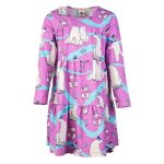 Sukienka marszczona Różowy Niedźwiedź Polarny
