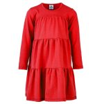 Red LS A-line dress