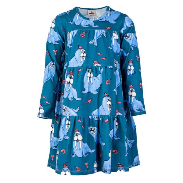 Sukienka marszczona Turkusowy Mors