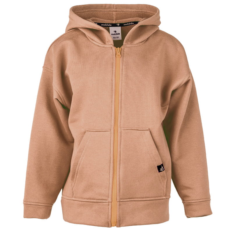 aw24hobeba Beige Zip Hoodie - Image 1