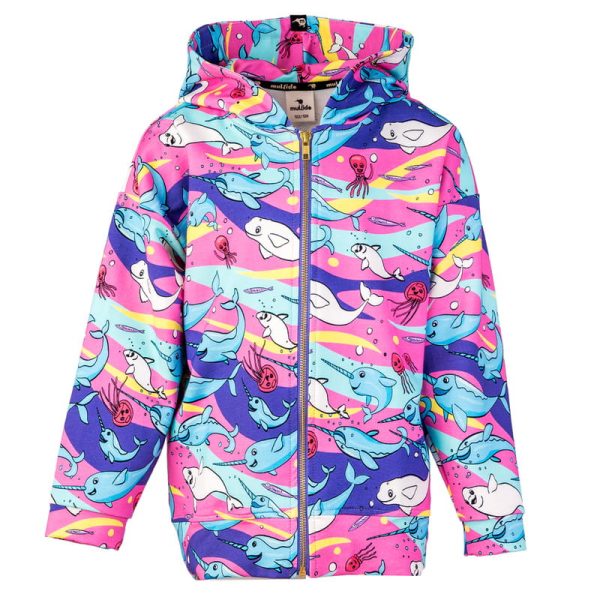 Bluza z kapturem Różowy Narwal