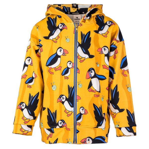 Yellow Puffin Zip Hoodie