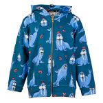 Teal Walrus Zip Hoodie
