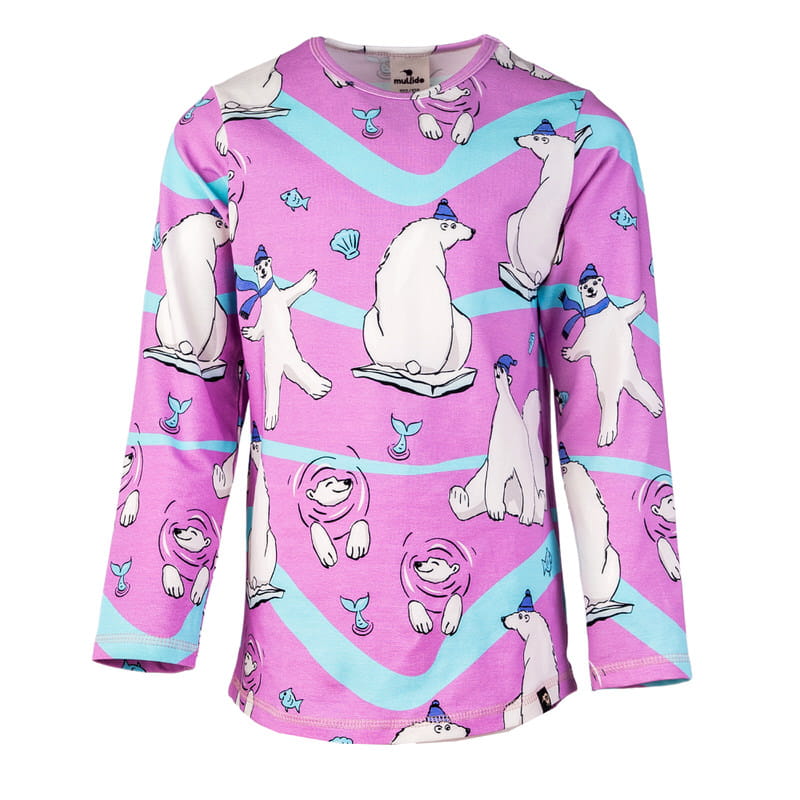 aw24lopopi Pink Polar Bear Longsleeve - Image 1