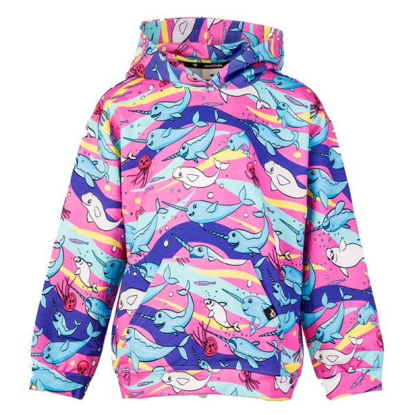 Pink Narwhal Pullover Hoodie