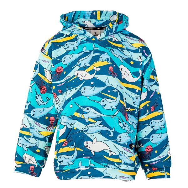 Bluza Kangurka Turkusowy Narwal