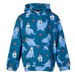 Teal Walrus Pullover Hoodie