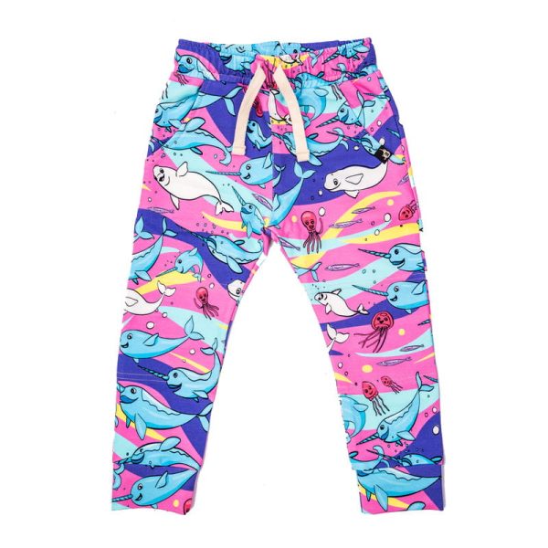 Spodnie Różowy Narwal