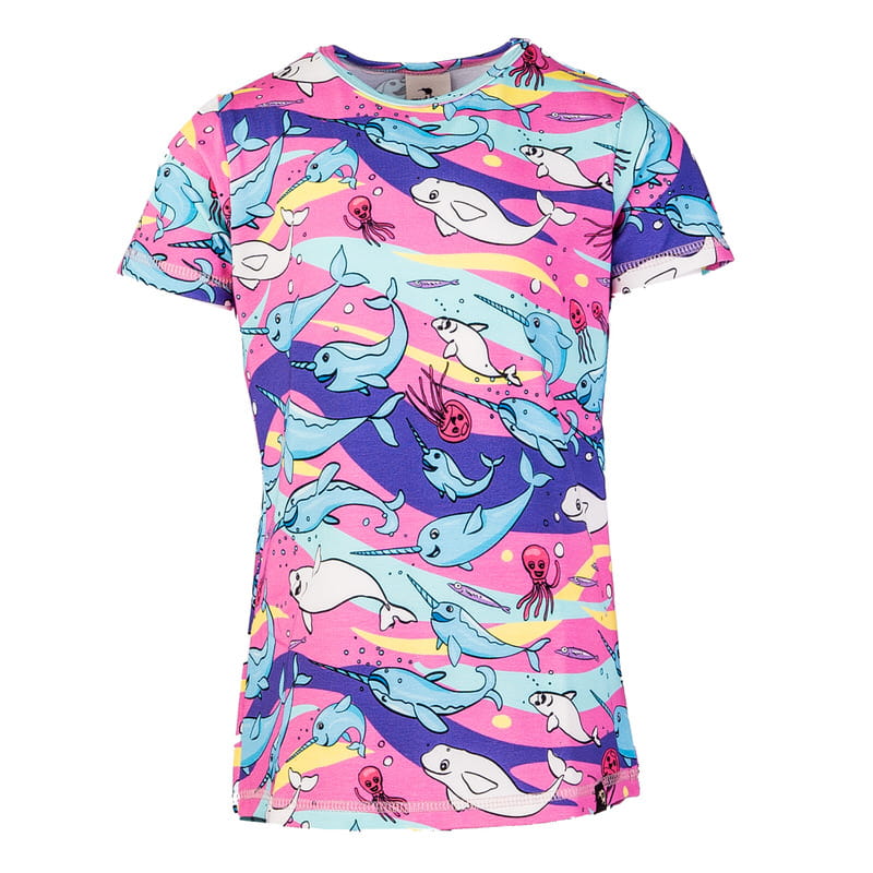 aw24tsnapi T-shirt Różowy Narwal - obrazek 1