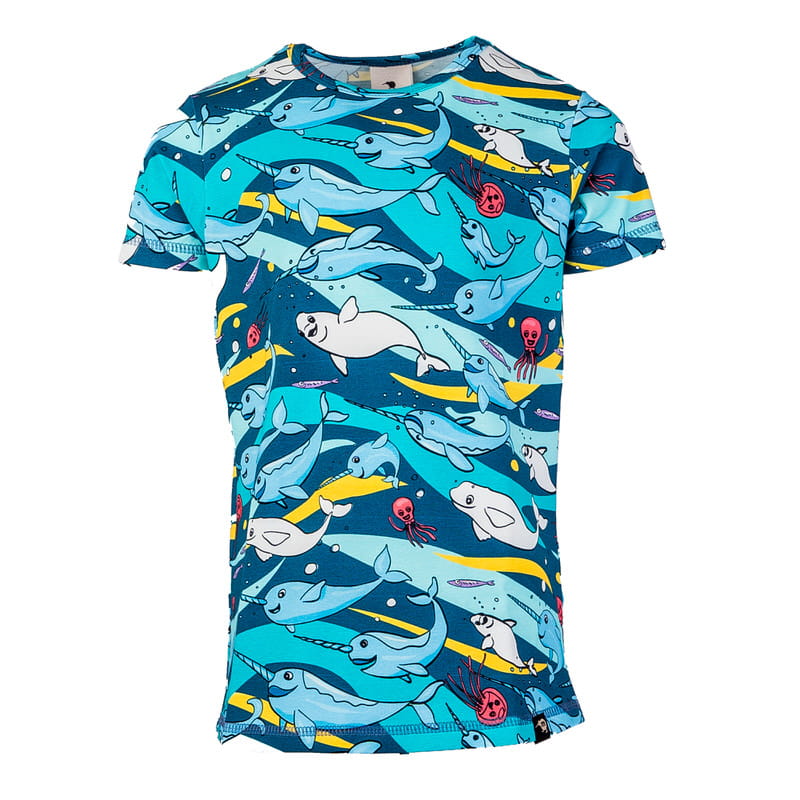 aw24tsnatu T-shirt Turkusowy Narwal - obrazek 1