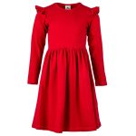 Sukienka z długim rękawem Czerwona Basic