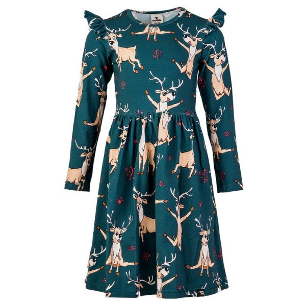 Sukienka z długim rękawem Zielony Renifer