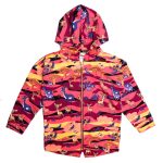 Bluza z kapturem na zamek Bordowa Sawanna