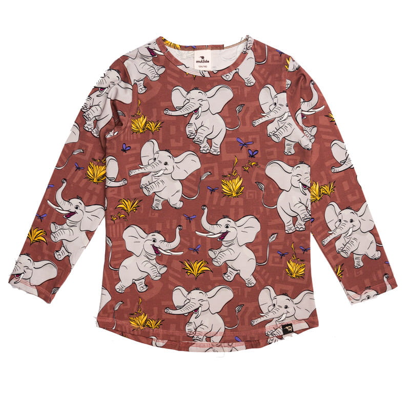 aw25loelbr Longsleeve Brązowy Słoń - obrazek 1