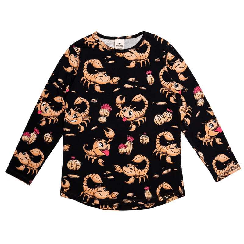 aw25loscbl Longsleeve Czarny Skorpion - obrazek 1