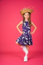 Sukienka na ramiączka Fioletowy Delfin - obrazek 3