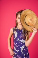 Sukienka na ramiączka Fioletowy Delfin - obrazek 2