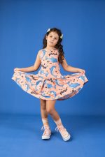 Sukienka na ramiączka Brzoskwiniowy Delfin - obrazek 4