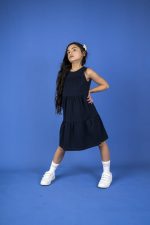 Sukienka A-line Granatowa - obrazek 5