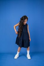 Sukienka A-line Granatowa - obrazek 6