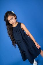 Sukienka A-line Granatowa - obrazek 7