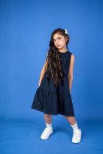 Sukienka A-line Granatowa - obrazek 2