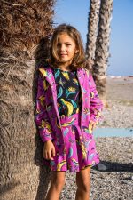 Bluza z kapturem na zamek Fioletowy Cudowronek - obrazek 2