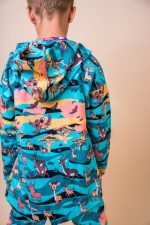 Bluza z kapturem na zamek Turkusowa Sawanna - obrazek 4