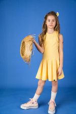 Sukienka na ramiączka Żółta - obrazek 4