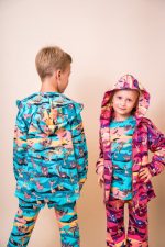 Bluza z kapturem na zamek Turkusowa Sawanna - obrazek 5