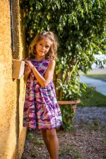 Sukienka A-line Fioletowe Ośmiornice - obrazek 3