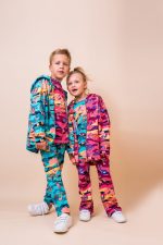 Bluza z kapturem na zamek Turkusowa Sawanna - obrazek 6