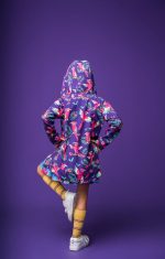 Purple Parrot Zipped Hoodie - Image 2