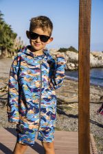 Bluza z kapturem na zamek Niebieskie Ośmiornice - obrazek 4